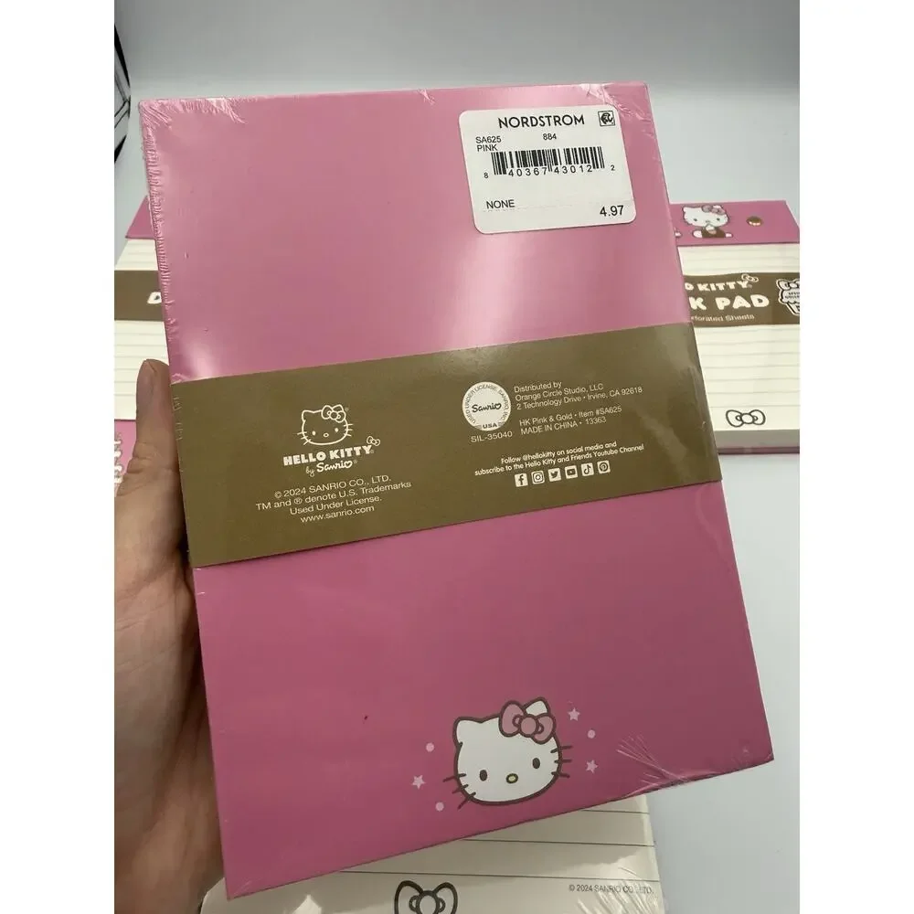 Sanrio Hello Kitty Desk Pad Notepad Set - 150 Perforated Sheets Each (Lot of 6)